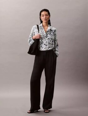 Camicia Utility Shirt stampata con colletto button-down e vestibilità comoda