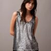 Canotta con paillettes Canotta con paillettes