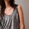 Canotta con paillettes Canotta con paillettes