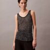 Canotta con trama jacquard Canotta con trama jacquard