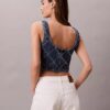 Canotta corta in Denim con Monogram su tutta la superficie Canotta corta in Denim con Monogram su tutta la superficie