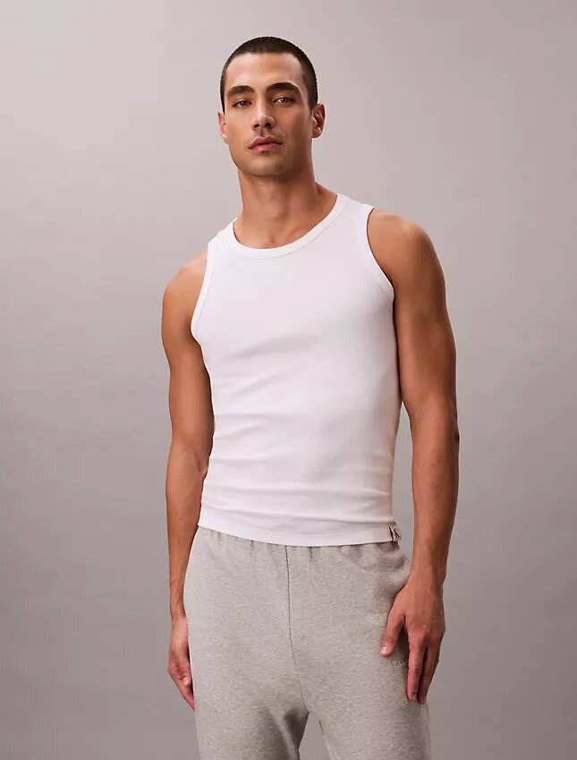 Canotta da notte in misto cotone elasticizzato Cotton Stretch Canotta da notte in misto cotone elasticizzato Cotton Stretch
