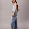 Canotta in Denim misto cotone e lino Canotta in Denim misto cotone e lino