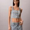 Canotta in denim stile camionista Canotta in denim stile camionista