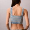 Canotta in denim stile camionista Canotta in denim stile camionista