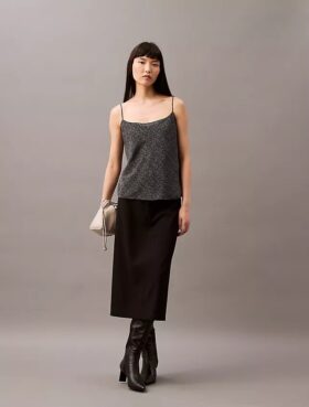 Canotta morbida in chiffon stampato