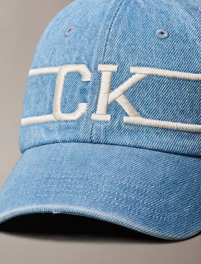 Cappellino da baseball in Denim con logo Monogram Cappellino da baseball in Denim con logo Monogram