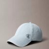 Cappellino da baseball in Denim lavato con logo ricamato Cappellino da baseball in Denim lavato con logo ricamato