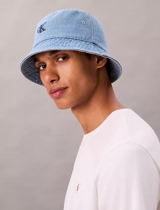 Cappello a secchiello in Denim con Monogram Cappello a secchiello in Denim con Monogram