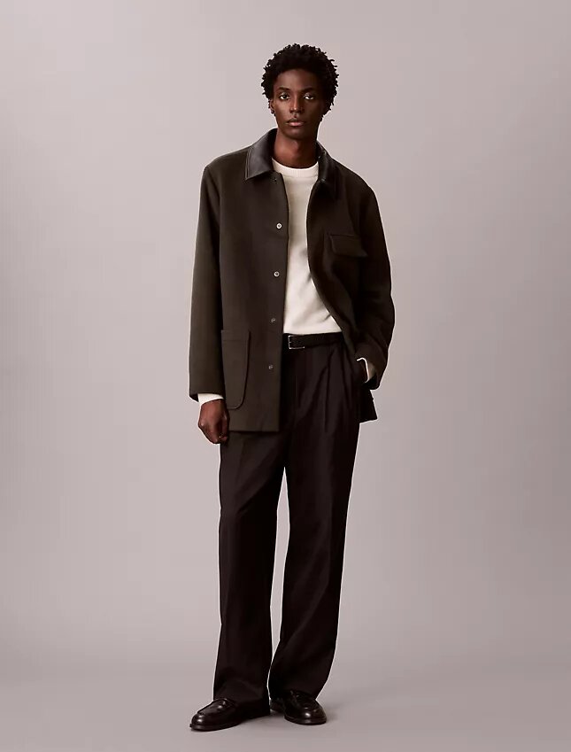 Cappotto da auto in misto lana Melton Cappotto da auto in misto lana Melton