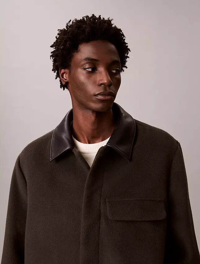 Cappotto da auto in misto lana Melton Cappotto da auto in misto lana Melton
