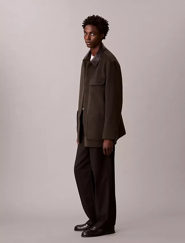 Cappotto da auto in misto lana Melton Cappotto da auto in misto lana Melton