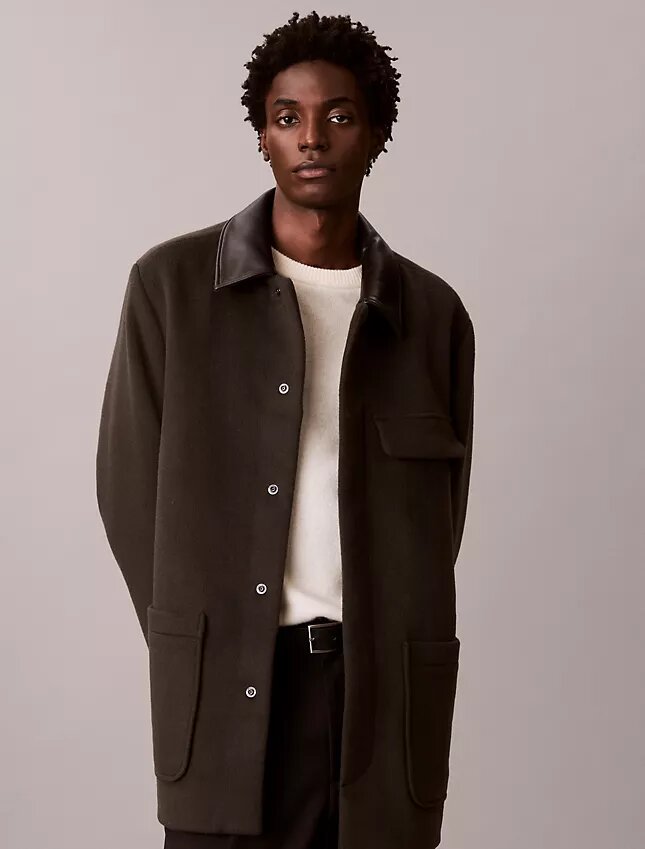 Cappotto da auto in misto lana Melton Cappotto da auto in misto lana Melton