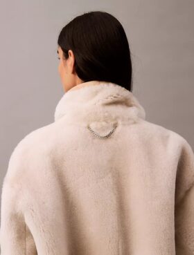 Cappotto reversibile in shearling