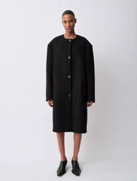 Cappotto senza colletto Cora