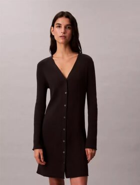 Cardigan a coste in morbido cotone