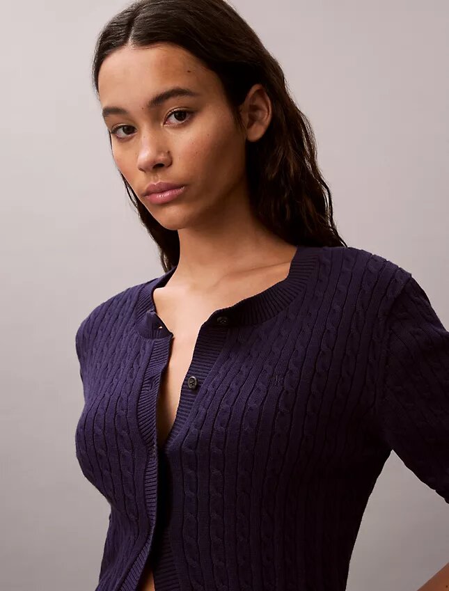 Cardigan a maglia intrecciata Cardigan a maglia intrecciata