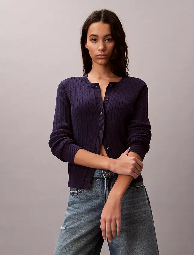 Cardigan a maglia intrecciata Cardigan a maglia intrecciata