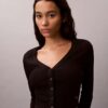 Cardigan corto a costine