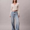 Cardigan corto a costine