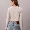 Cardigan corto a costine