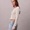 Cardigan corto a costine