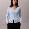 Cardigan in maglia a coste variegata Cardigan in maglia a coste variegata