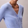 Cardigan in maglia a coste variegata