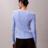 Cardigan in maglia a coste variegata