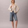 Cardigan polo in cotone a costine liscio Cardigan polo in cotone a costine liscio