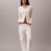 Cardigan polo in cotone a costine liscio Cardigan polo in cotone a costine liscio