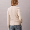 Cardigan polo in cotone a costine liscio Cardigan polo in cotone a costine liscio