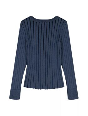 Cardigan slim a coste larghe da bambina