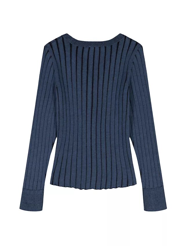 Cardigan slim a coste larghe da bambina Cardigan slim a coste larghe da bambina