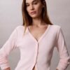 Cardigan slim a coste sottili Monologo Cardigan slim a coste sottili Monologo
