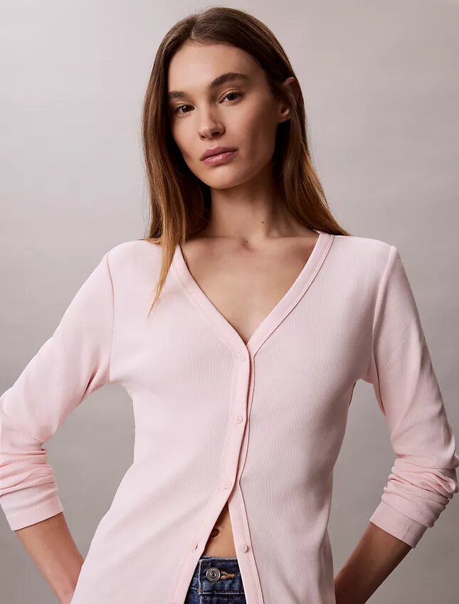 Cardigan slim a coste sottili Monologo Cardigan slim a coste sottili Monologo