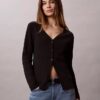 Cardigan slim a coste sottili Monologo Cardigan slim a coste sottili Monologo