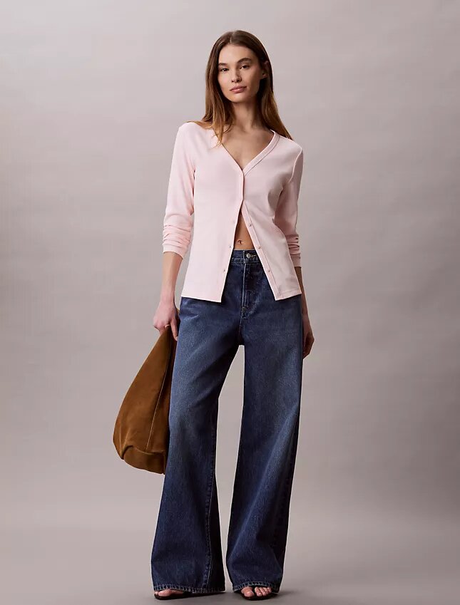 Cardigan slim a coste sottili Monologo Cardigan slim a coste sottili Monologo