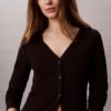 Cardigan slim a coste sottili Monologo Cardigan slim a coste sottili Monologo