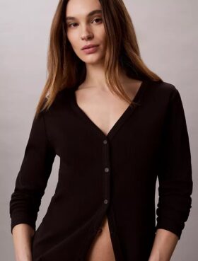 Cardigan slim a coste sottili Monologo