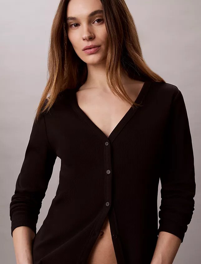 Cardigan slim a coste sottili Monologo Cardigan slim a coste sottili Monologo