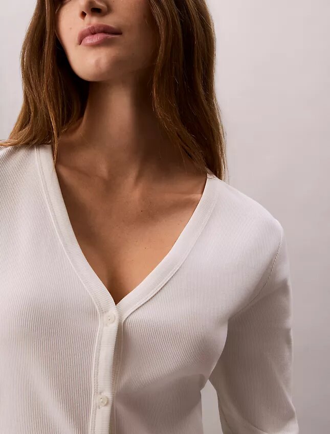 Cardigan slim a coste sottili Monologo Cardigan slim a coste sottili Monologo