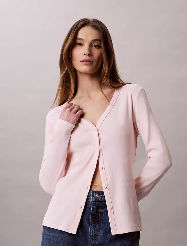 Cardigan slim a coste sottili Monologo Cardigan slim a coste sottili Monologo