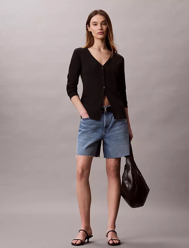 Cardigan slim a coste sottili Monologo Cardigan slim a coste sottili Monologo