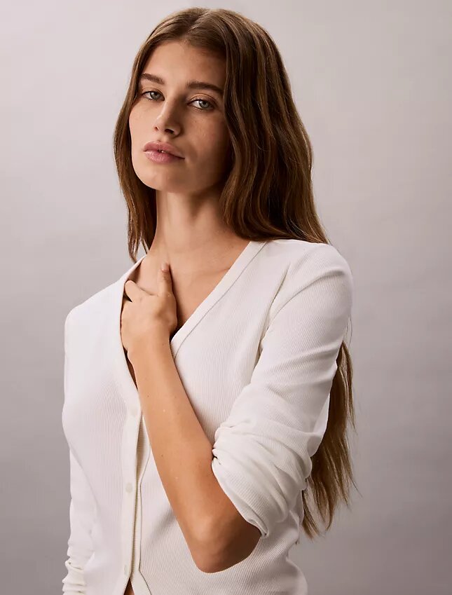 Cardigan slim a coste sottili Monologo Cardigan slim a coste sottili Monologo