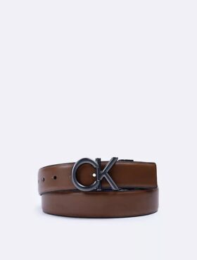 Cintura da cerimonia reversibile con placca con logo Ck