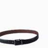 Cintura da cerimonia reversibile in pelle Saffiano