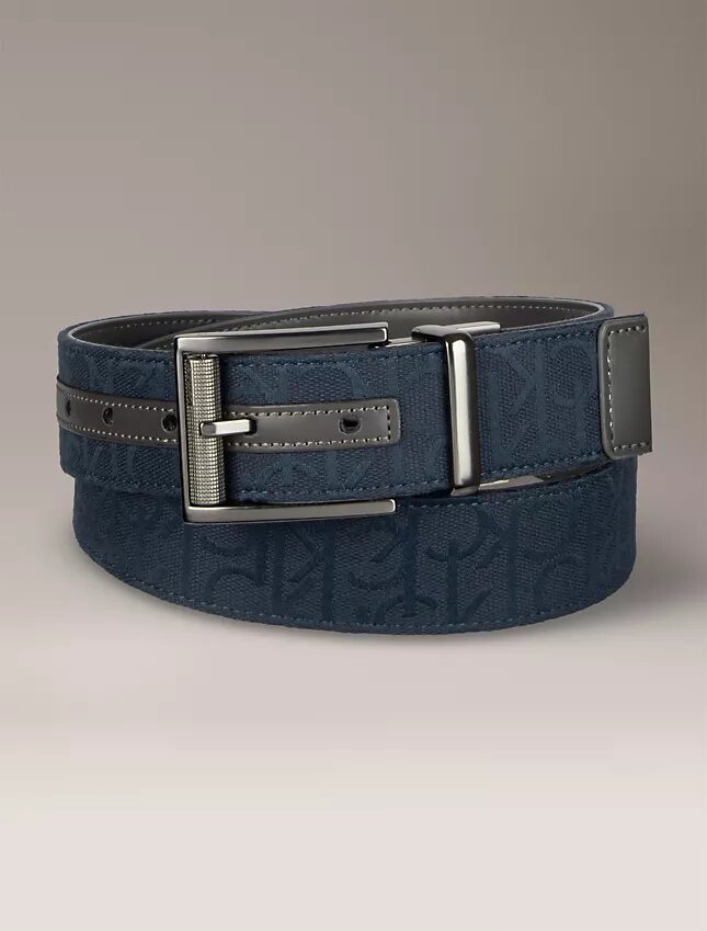 Cintura reversibile con logo jacquard Cintura reversibile con logo jacquard