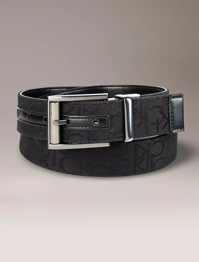 Cintura reversibile con logo jacquard Cintura reversibile con logo jacquard