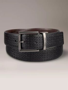 Cintura reversibile con logo Monogram su tutta la superficie